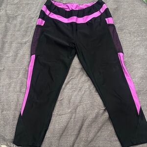 Black and Purple Athletic Leggings